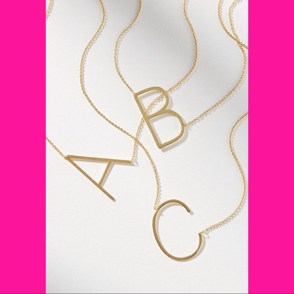 Slanted Initial Necklace!
